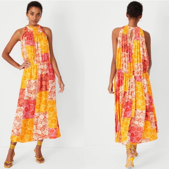 Ann Taylor Dresses & Skirts - Ann Taylor Patchwork Floral Maxi Dress L